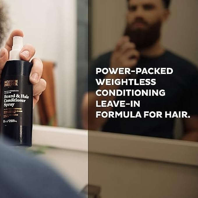 scotch porter DAILY HYDRATION CONDITIONER SPRAY FOR BEARD & HAIR | COCONUT, AVOCADO & MORE | 8OZ BOTTLE WITH PUMP - Image 3
